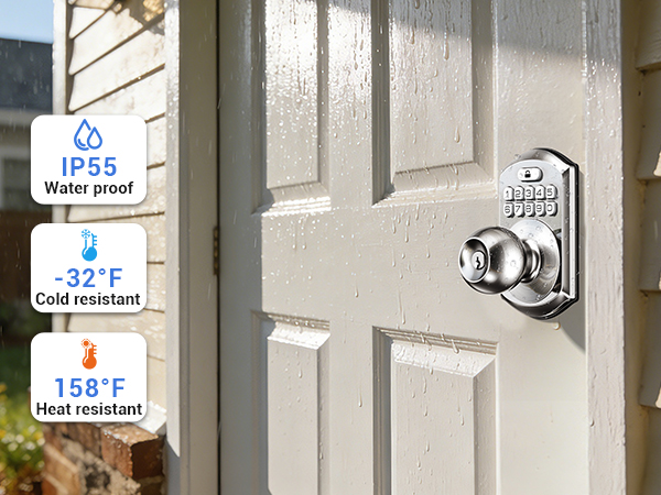 smart door lock with handle