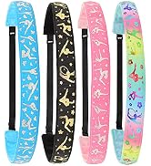 FROG SAC 4 Gymnastics Headbands for Girls, Adjustable Non Slip Sports Head Bands for Kids, Metall...