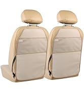 Viaviat Car Seat Protector Large Kick Mat 2 Pack Durable Water Resistant Auto Seat Back Covers wi...