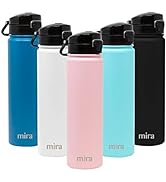 MIRA Stainless Steel Water Bottle - Hydro Vacuum Insulated Metal Thermos Flask Keeps Cold for 24 ...