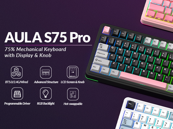 AULA S75 PRO wireless mechanical keyboard