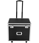 Portable File Storage Box with Handle - 19.2" x 15" x 16" Letter/Legal Size Mobile Lock Box, Alum...