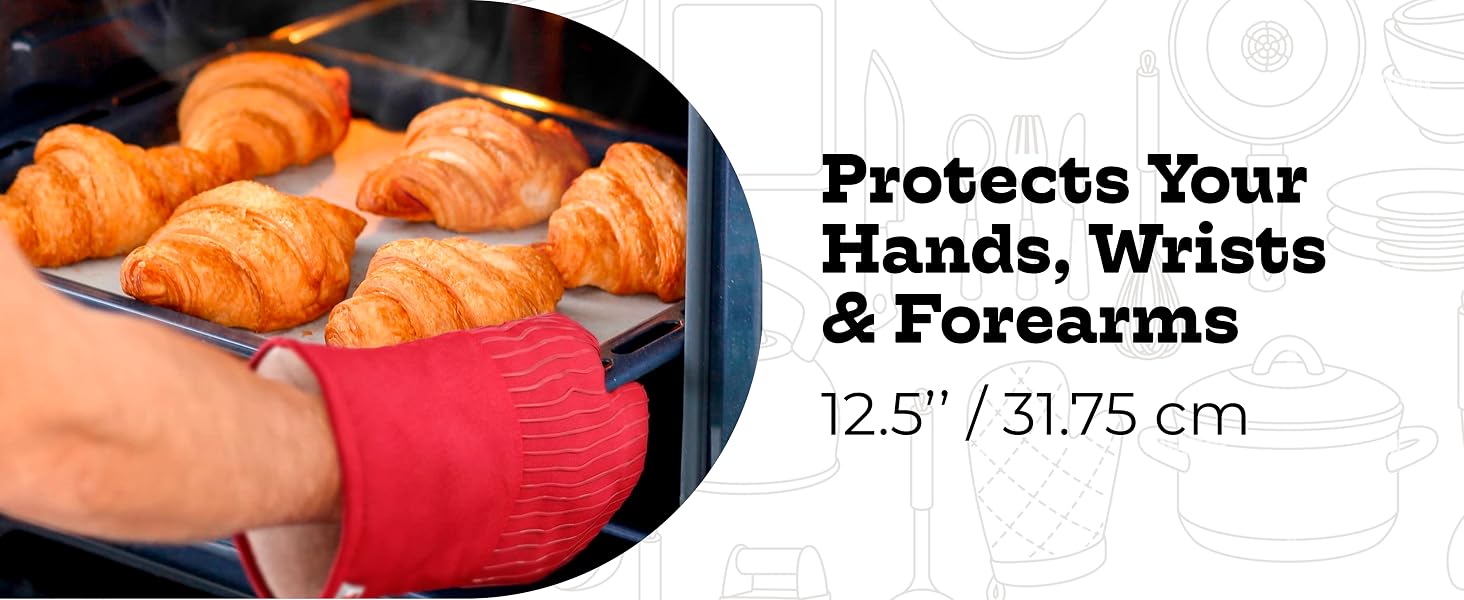 Standard size mitts are sized 12.5" inches or 31.75 cm