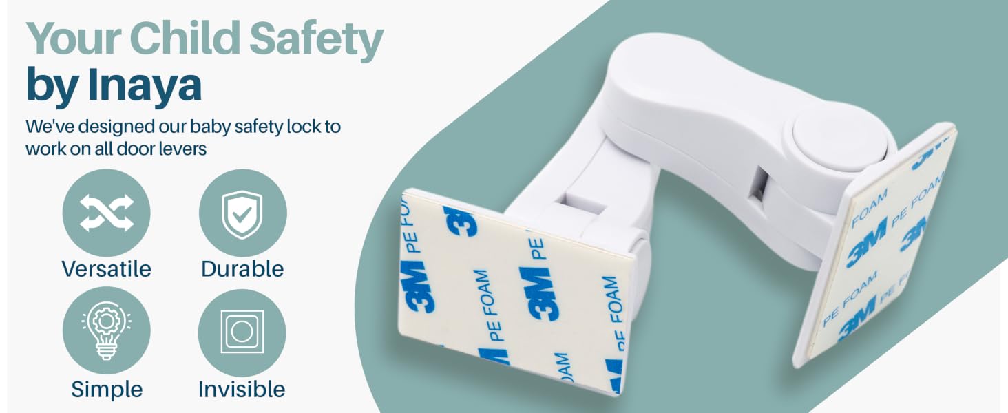 Child safety with Inaya for versatile durable simple invisible babyproofing