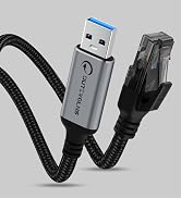 Dutevolns USB A to Ethernet Cable 3.3 FT, Type 3.0 A Male to RJ45 Male Nylon Cord, Gigabit Direct...