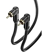 VANAUX 90 Degree RCA to 90 Degree RCA Cable Subwoofer Cable Digital Coaxial Audio Cable for Home ...