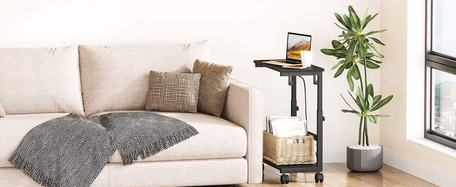 Computer Tower Stand with Charging Station