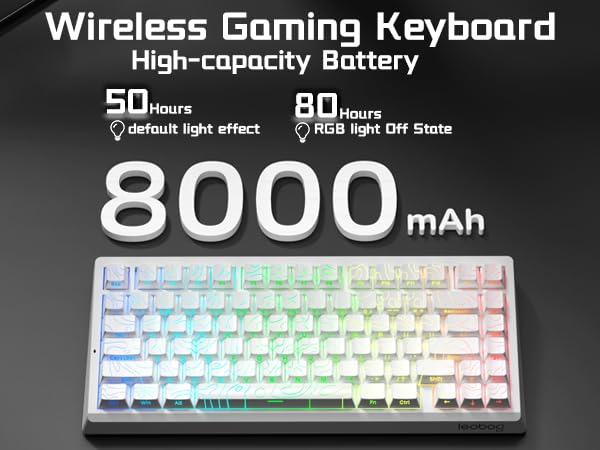 rgb white gaming keyboard for pc office