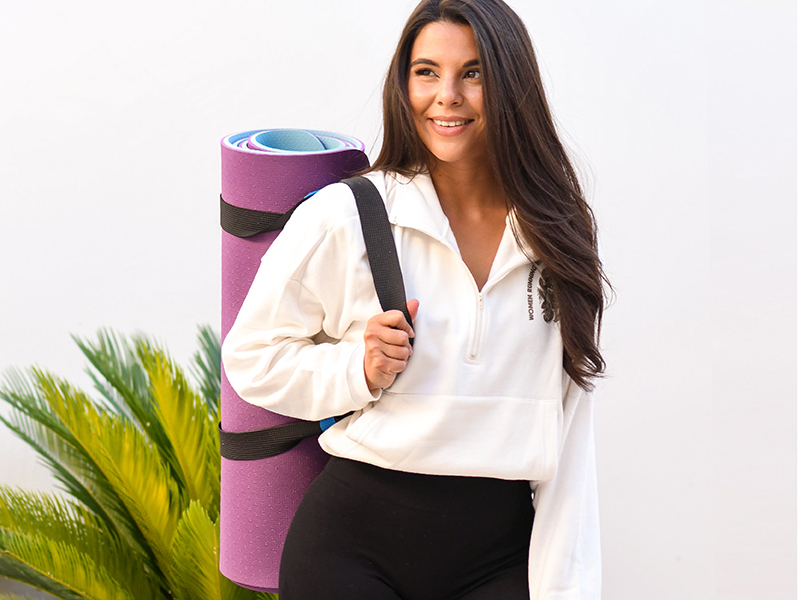 Feetlu yoga mat, wide mat, thick mat, non-toxic, joint-friendly, non-slip, POE material, workout