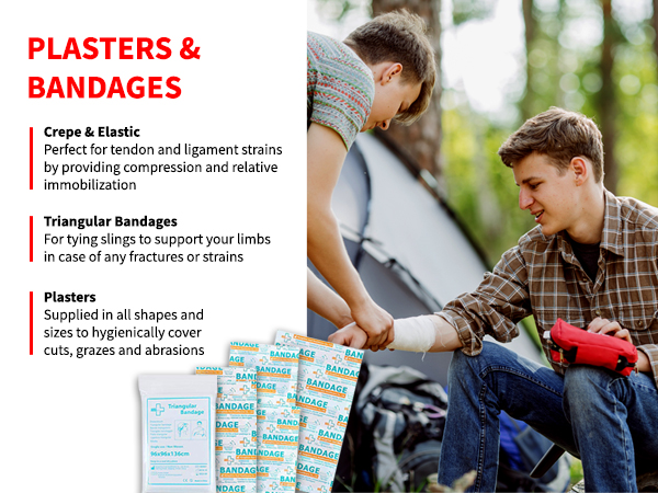 First Aid Kit - 100 Piece - Small First Aid Safety Kits for Camping