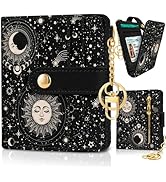 Jogjam Sun and Moon Rfid Women Wallet, Small Slim Thin Credit Card Wallet, PU Leather Bifold Cash...
