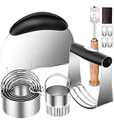 Pastry Cutter, Biscuit Cutter, Dough Scraper, Bread Lame, Stainless Steel Pastry Blender Set, Dou...