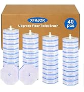 40 Count Toilet Wand Refills for Clorox Toilet Wand - Upgrade Fiber Toilet Brush, 5X Cleaning Pow...