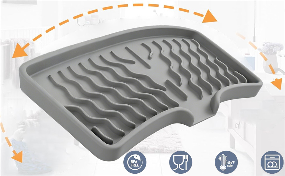 Dish Drainer mat for sink Counter