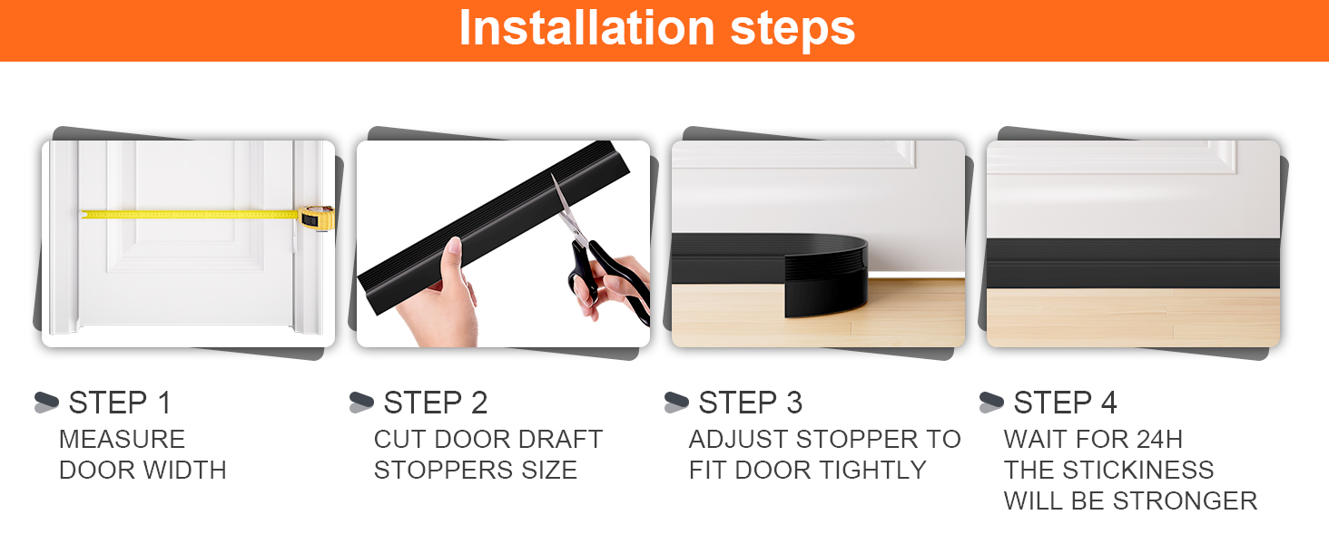 OXRQ Door Draft Stopper for Bottom of Door installation