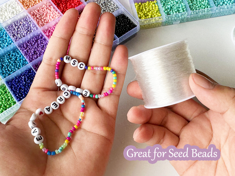 QBJAYTY clear stretchy string for bracelets