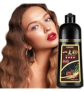Yocisku Hair Dye Shampoo 3 in 1, Light Brown Hair Dye for Men Women, Long Lasting Hair Color in M...