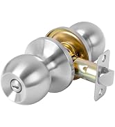 RAFECIEE Privacy Door Knob, Bathroom and Bedroom Door Knob, Satin Nickel Interior Door Knob Lock ...