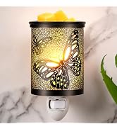 EQUSUPRO Metal Wax Melts Warmer Plug in Wall Pluggable Fragrance Wax Warmer with Removable Dish, ...