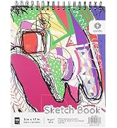 CONDA 9 x 12 Inch Sketchbook, Top Spiral Bound Sketch Pad, 100 Sheets (60 lb/90 GSM), Durable Aci...