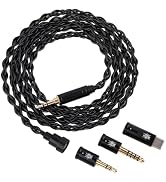 HIFIXAUDIO Kiwi Ears x B_Media Terras Headphone Cable, Dual 3.5mm, 2M | Interchangeable 3.5/4.4/T...