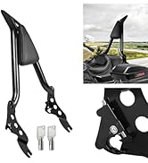 DSISIMO Detachable Passenger Backrest Sissy Bar With Locked Rotary Docking Latches Clips With Key...