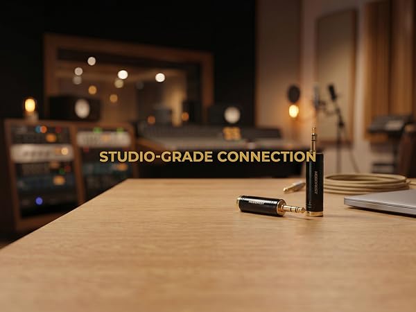 3.5mm to 1/4'' Stereo Audio Adapter, 3.5mm to 1/4'' (6.35mm) Headphone Adapter