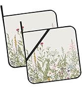 Vintage Wild Flower Pot Holders for Kitchen Heat Resistant Pot Holders Set of 2 Oven Hot Pads Pot...