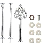 Happy Will 3 Tier 14" Heavy Metal Cake Stand Holder Fruit Plate Stand Fitting Hardware Rod with S...