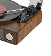 vinyl record player with speaker