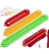 Coopay Knitting Loom Long Loom Knitting Kit, Upgraded Loom Kit with Denser Pegs for Scarf Sweater...