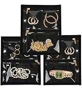 LingLingo Travel Jewelry Organizer Case,Jewelry Bags Jewelry Storage Book Binder with Clear Zippe...