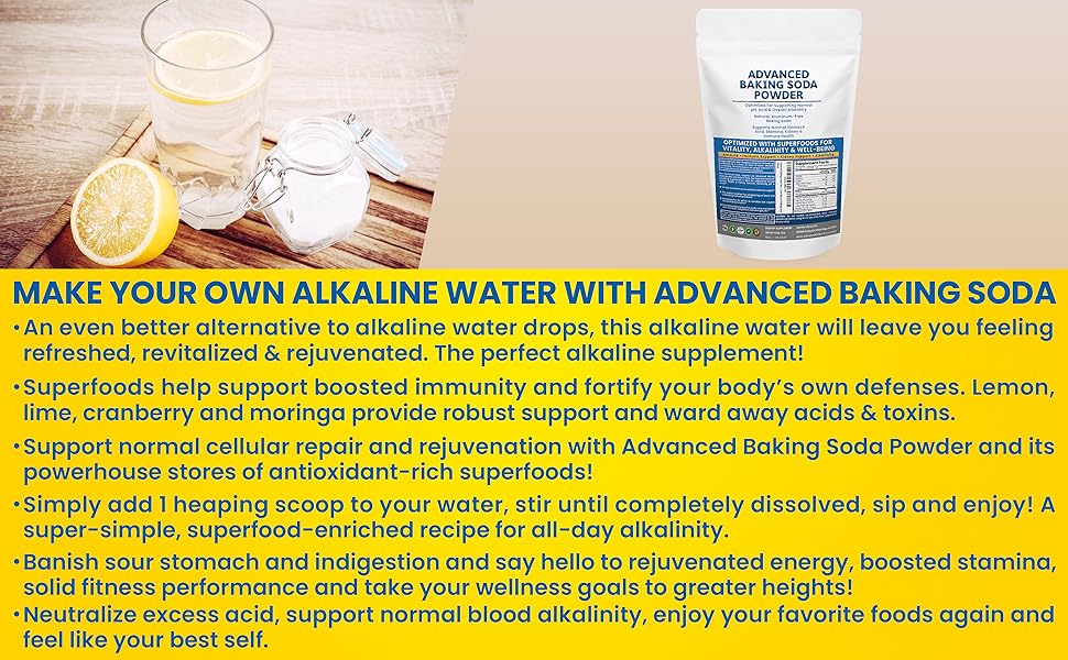 baking soda powder, baking soda digestive supplement