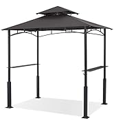 ABCCANOPY 8x5 Grill Gazebo - Outdoor BBQ Canopy Shelter with Led Light for Patio Backyard Grillin...