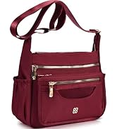 CAAORDKSO Messenger Bag for Women Nylon Waterproof Shoulder Purse Crossbody Bag Lightweight Trave...