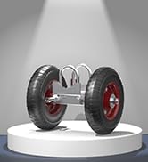 Blütezeit 8-inch Rolling Gate Wheels, Double U-Bolts Heavy Duty Gate Rollers, Sliding Gate Carrie...