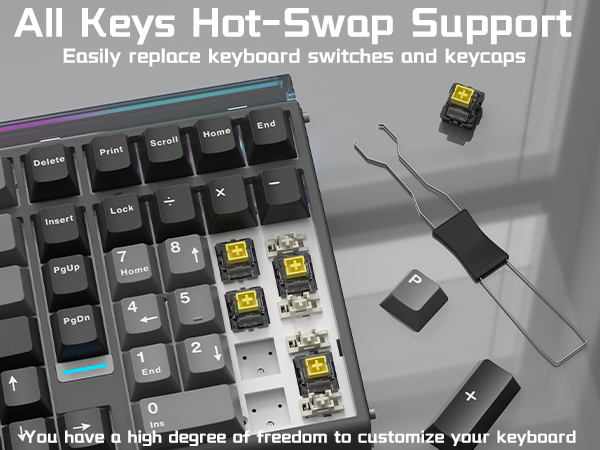 hall effect computer black keyboard
