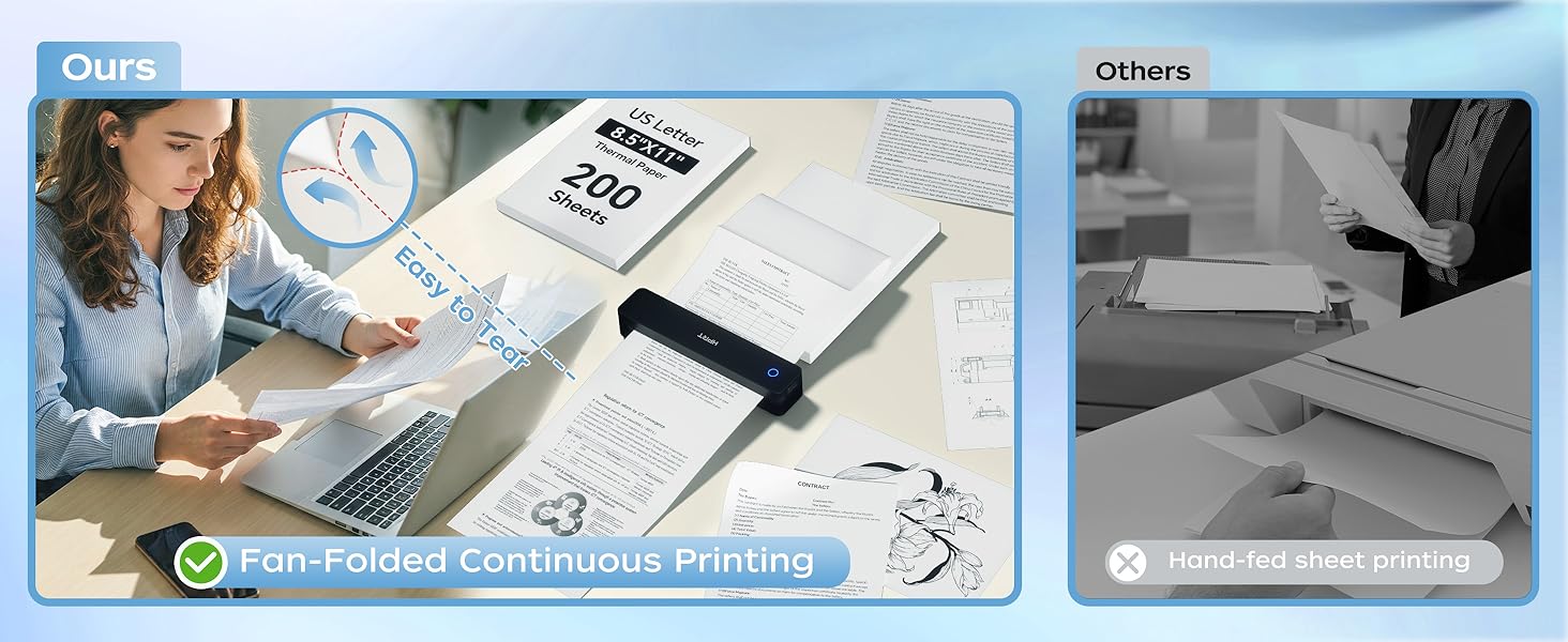 D810 Thermal Printer Paper 8.5 x 11 Inch, Advanced Thermal Printing, US Letter Size Thermal Paper