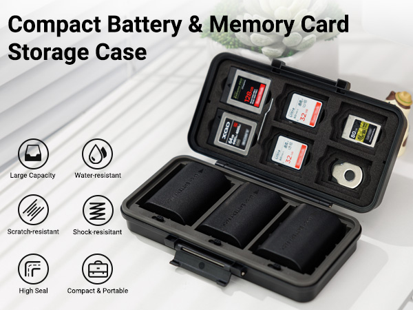 Multi-Function Camera Battery Memory Card Storage Case