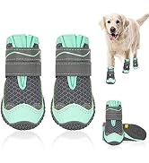 SlowTon Dog Shoes for Large Small Medium Dogs - Breathable Dog Boots for Summer Hot Pavement, Paw...