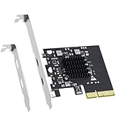 GLOTRENDS U3142C 2-Port 10Gb USB 3.1 Gen2 Type-C to PCIE X4 Expansion Card with ASM 3142 Chip, Re...