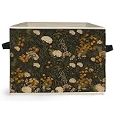 Ghoaoivo Vintage Rustic Floral Storage Box Bins, Dark Cottagecore Wildflower Collapsible Storage ...