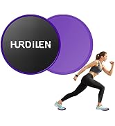 Hurdilen Core Sliders, Exercise Gliding Discs Dual Sided Use on Carpet and Hardwood Floors, Light...