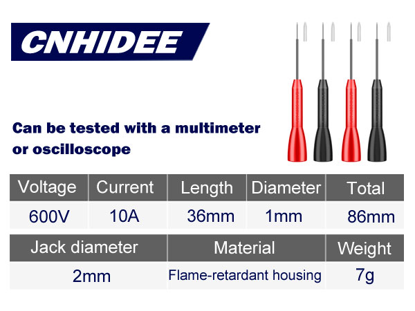 fluke needle probes multimeter needle probes 600V/10A Multimeter Accessory for Fluke Leads tl71 tl75