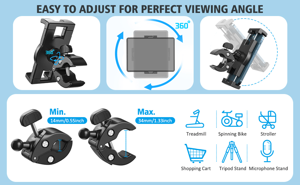 indoor bike tablet holder