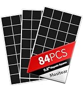 Magnetic Squares - 84 Adhesive Magnetic Squares (Each 0.8" x 0.8") - Sticky Magnets - Peel & Stic...