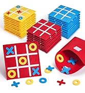 JoyCat 30 Pack Tic Tac Toe Party Favors for Kids, Felt Travel Board Games with Storage Pouch, Cla...