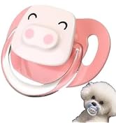 Pink Pet Silicone Calming Pacifier, Dog Pacifiers for Small Dogs, Kitten Pacifiers, Puppy Teethin...