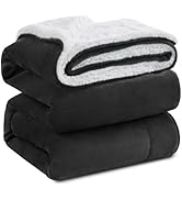 KAWAHOME Sherpa Fleece Queen Size Blanket for Bed - Extra Warm and Heavy Thick Blankets for Winte...