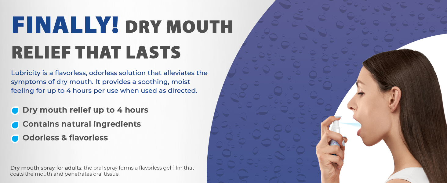 Lubricity dry mouth spray